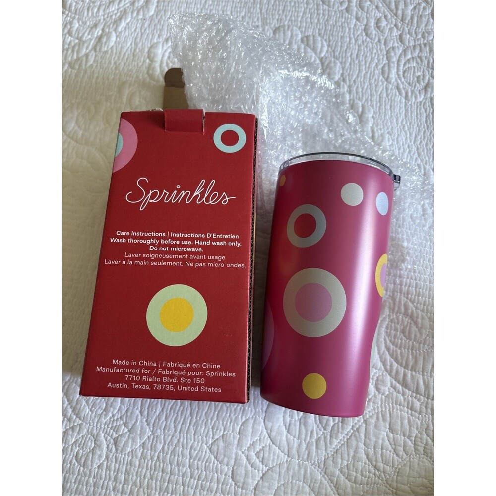 Sprinkles Cupcakes -20 ounce Tumbler -FabFitFun -New In Box